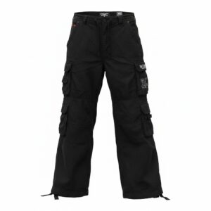 pantalon cargo vintage noir mat