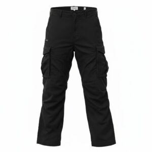 pantalon cargo premium noir – coupe ajustée